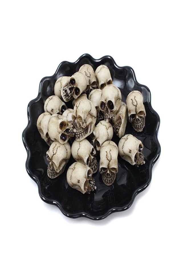 Eforcase مجموعة إيفوركيس من 20 جمجمة مصغرة، تماثيل جمجمة هيكلية، زينة للهالوين، دعائم للمقالب، ألعاب خدع، هدايا، أشغال يدوية، ديكور للمكتب، للهالوين وعيد الفصح - Image 3